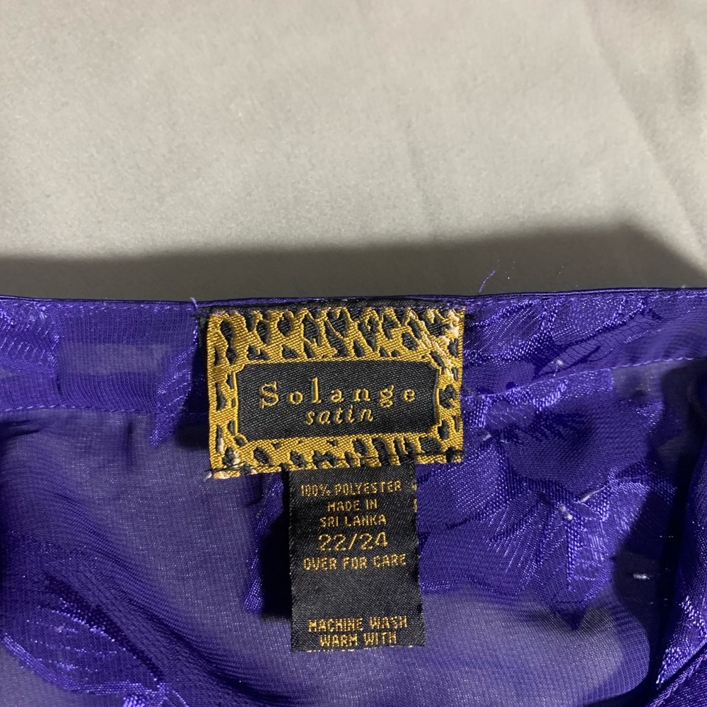 Solange Satin Purple Lingerie